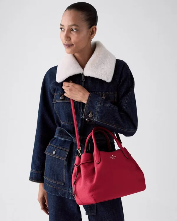 Kate Spade Dumpling Large Satchel Bag Red Jam