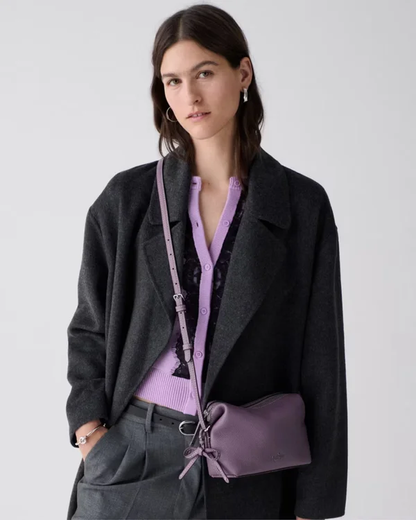 Kate Spade Hazel Bow Mini Camera Bag Smoky Amethyst