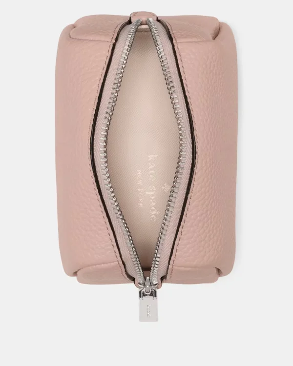 Kate Spade Leather Mini Pouch Rose Smoke