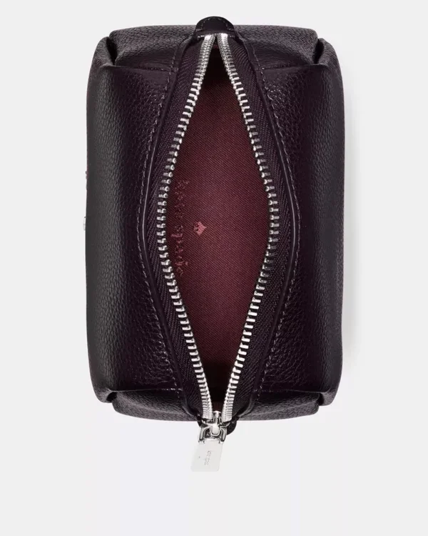 Kate Spade Leather Mini Pouch Deep Aubergine