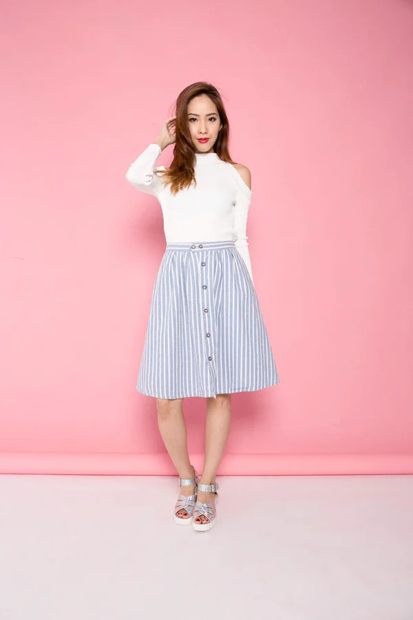 *RESTOCKED* Lucky Lineup Cutout Knit Top White