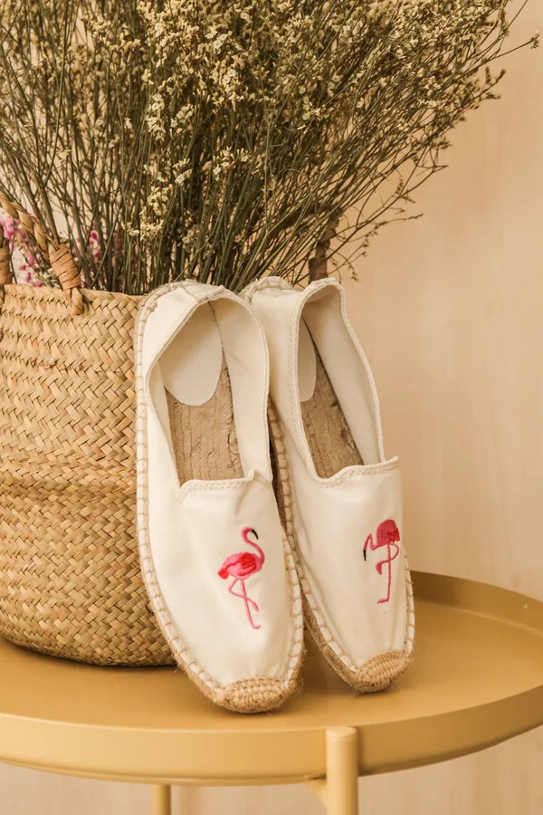 Flamingo Slipon Canvas Espadrilles Flats