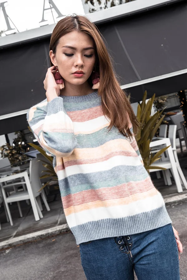 Rainbow Pastels Knit Pullover Paddlepop
