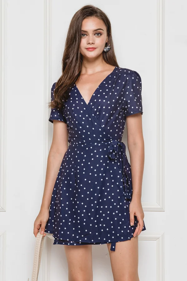 Dotting the Skies Wrap Dress