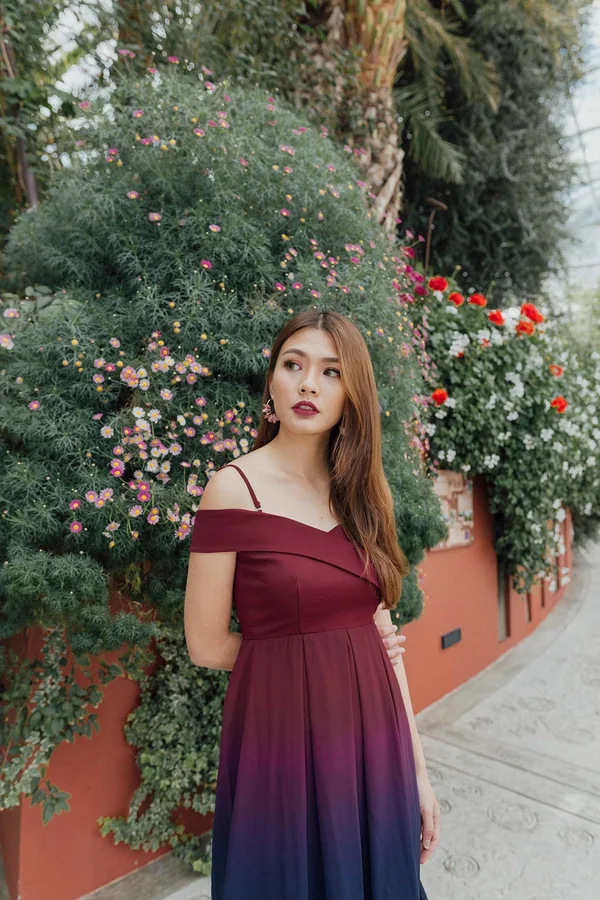 Ombre Contours Dress Dusk