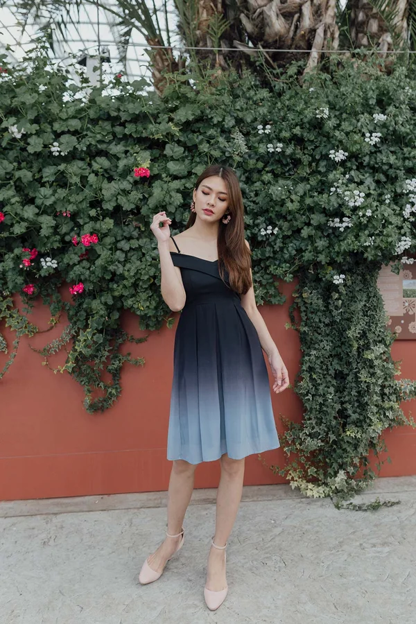 Ombre Contours Dress Smoke