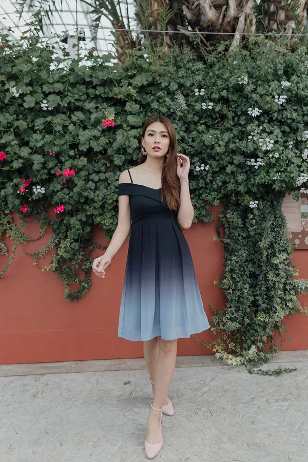 Ombre Contours Dress Smoke