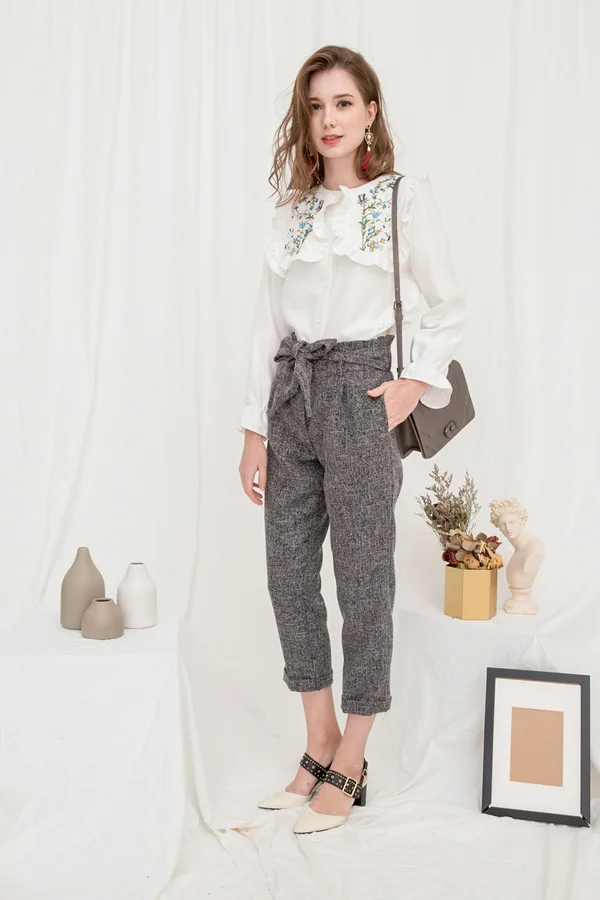 A Bibbing Romance Blouse White