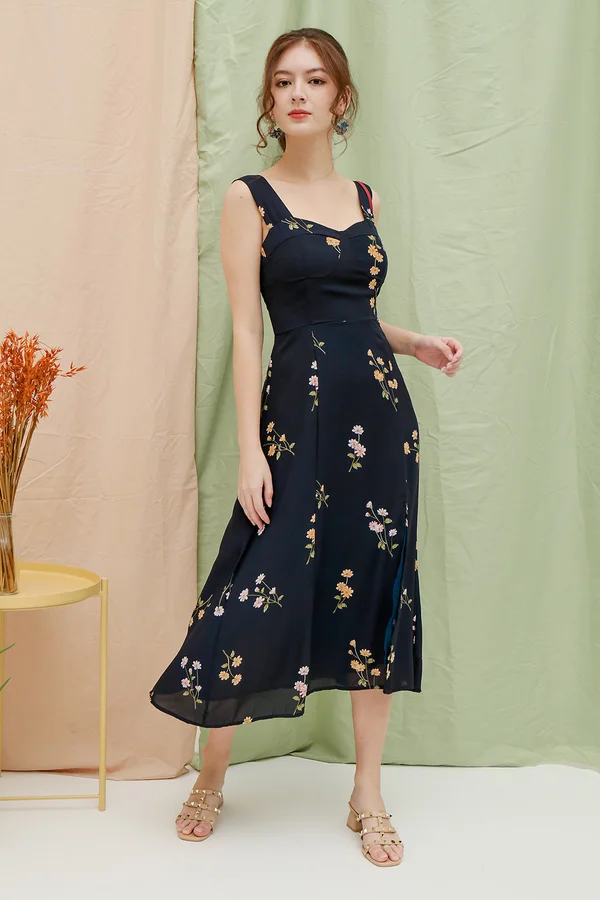 Midsummer Floral Dream Midi Dress