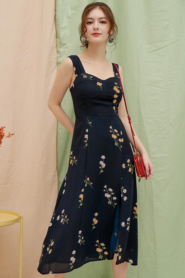 Midsummer Floral Dream Midi Dress