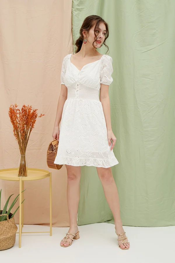 Milkmaid Maiden Eyelet Embroidery Dress