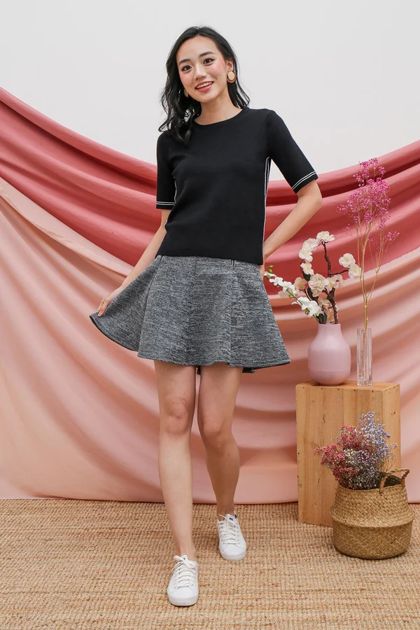 Sporty Spoils Knit Tee Black