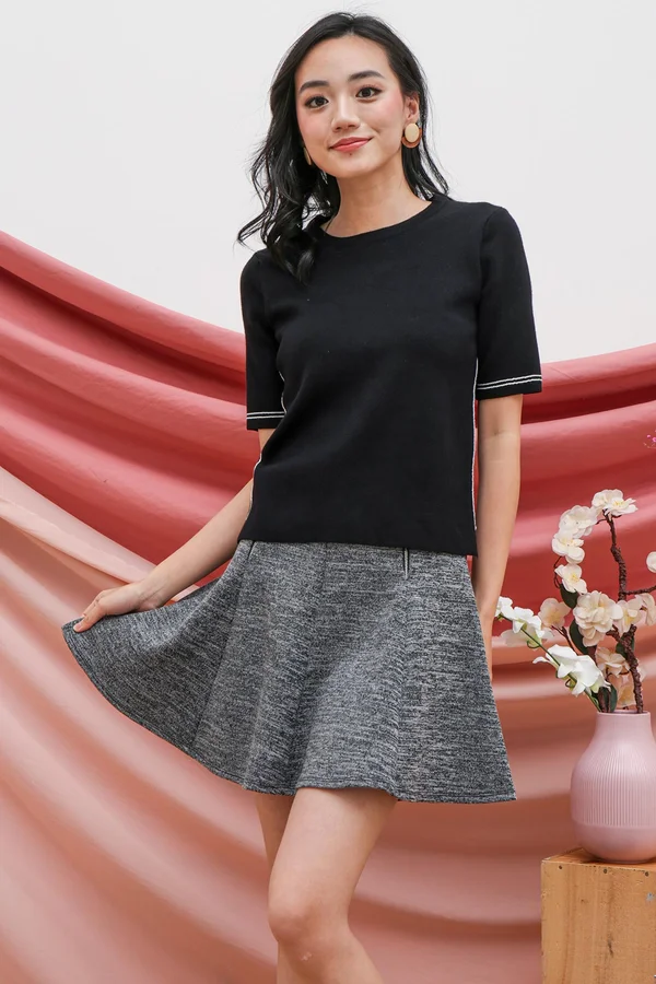 Sporty Spoils Knit Tee Black