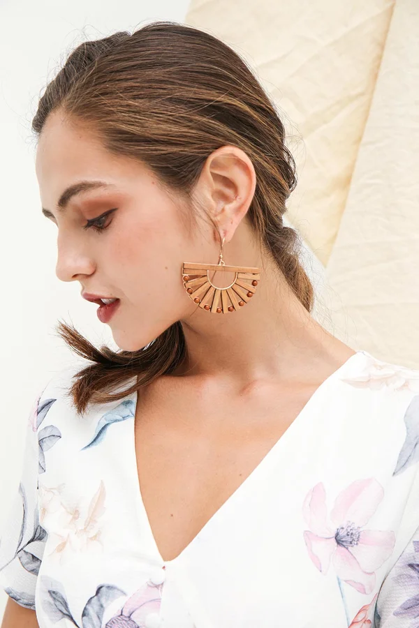 Scandi Ark Short Hook Earrings