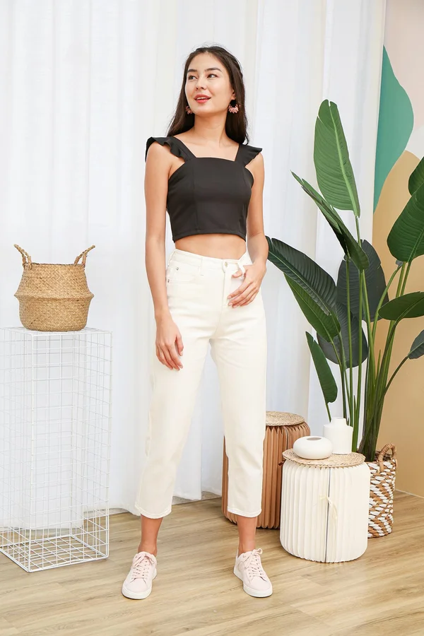 Cradled in Comfort Crop Top Black