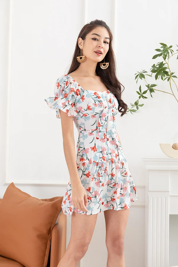Drifting Lilies on a Pond Floral Dress