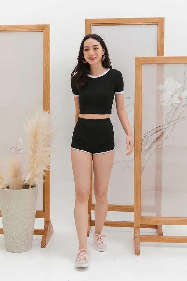 Focused Boldness Sports Two Piece Set Black