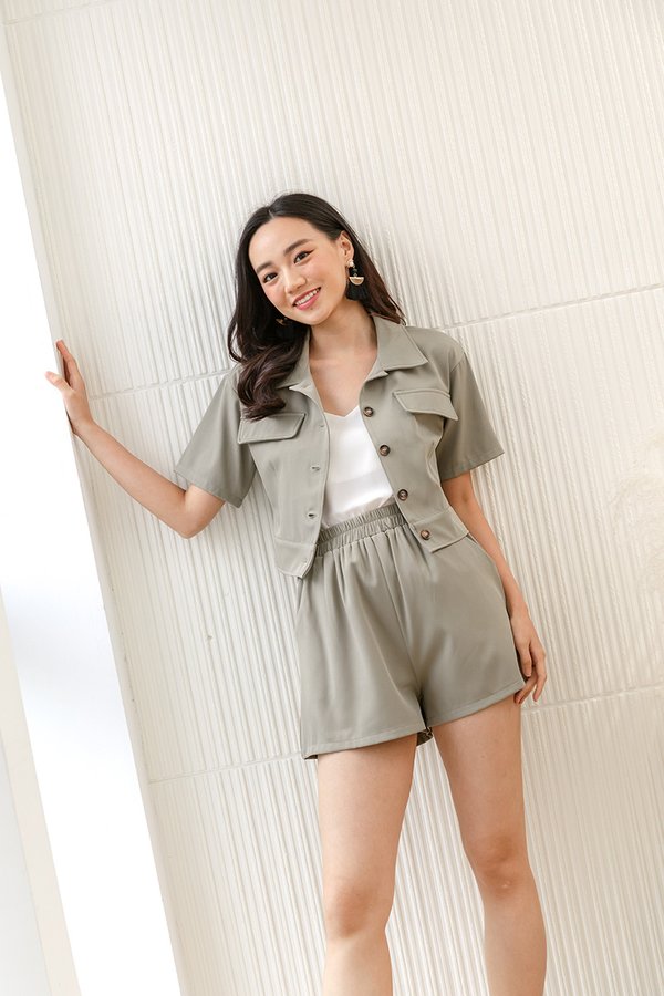Smart in Your Stride Utility Two Piece Set Thyme Green