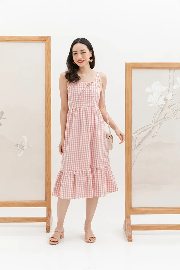 Plaid and Proper Dropwaist Midi Dress