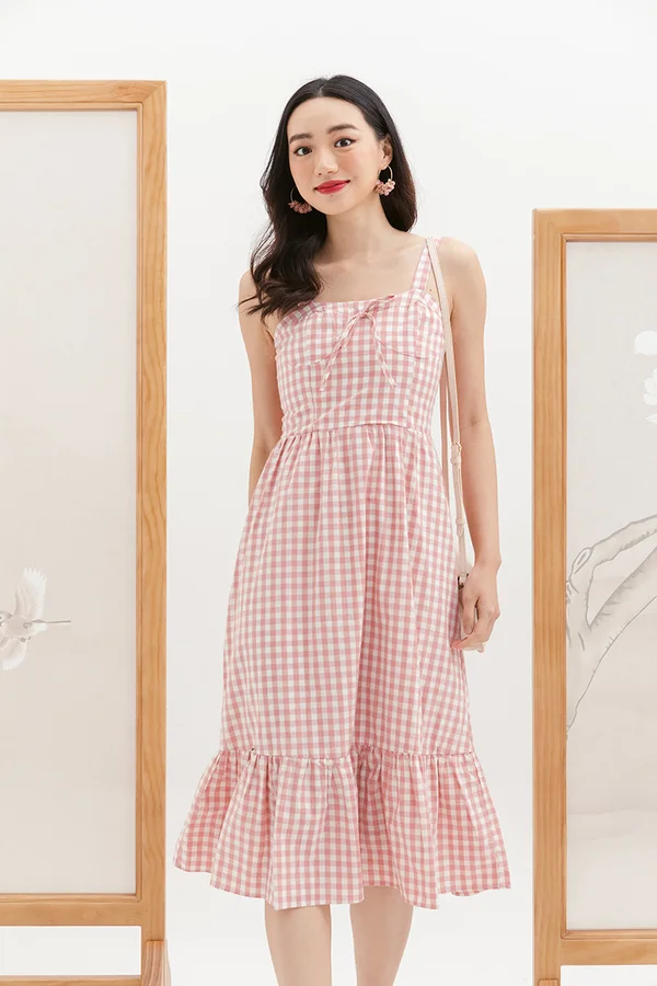 Plaid and Proper Dropwaist Midi Dress