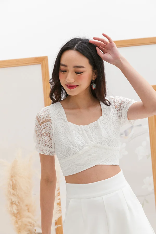 *TOP ONLY* Laceful Quality Shirred Top