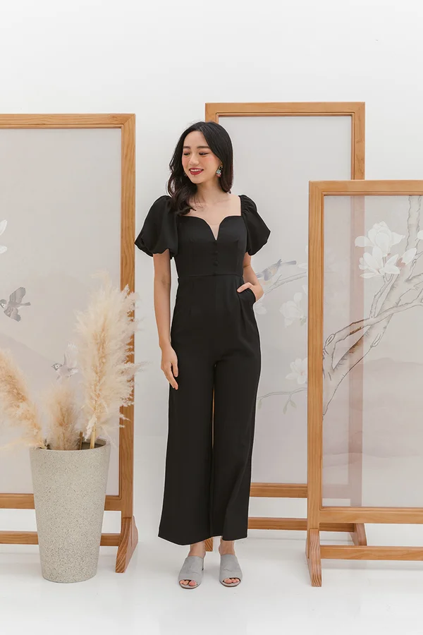 Go-Getter Goals Tailored Jumpsuit Black