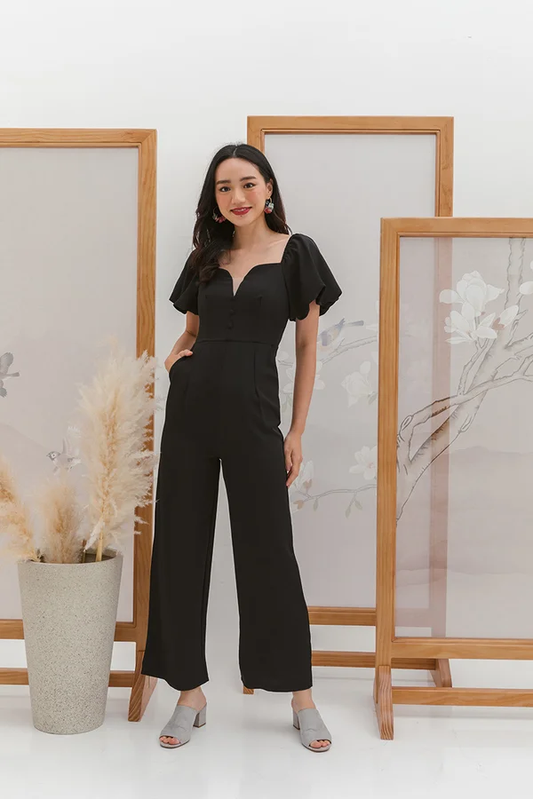 Go-Getter Goals Tailored Jumpsuit Black