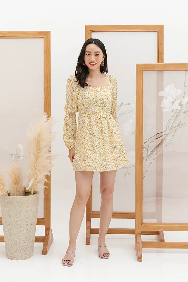 Sunshine Southern Belle Floral Blouson Dress
