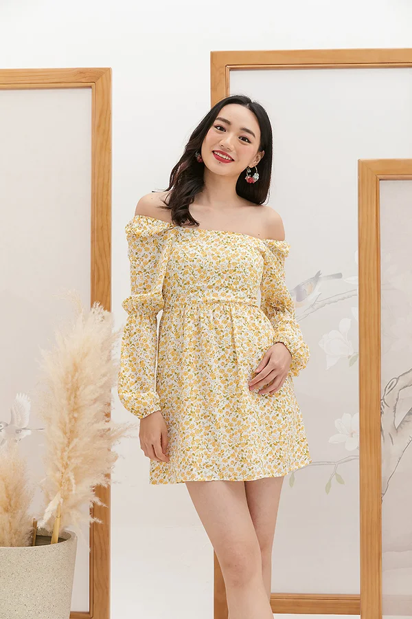 Sunshine Southern Belle Floral Blouson Dress