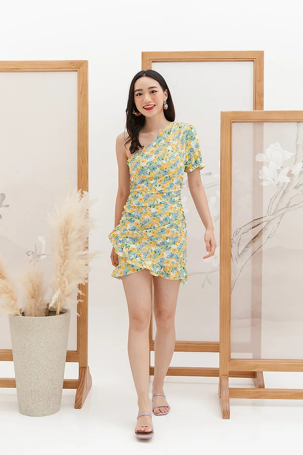 Waikiki Wanderlust Floral Ruched Toga Dress