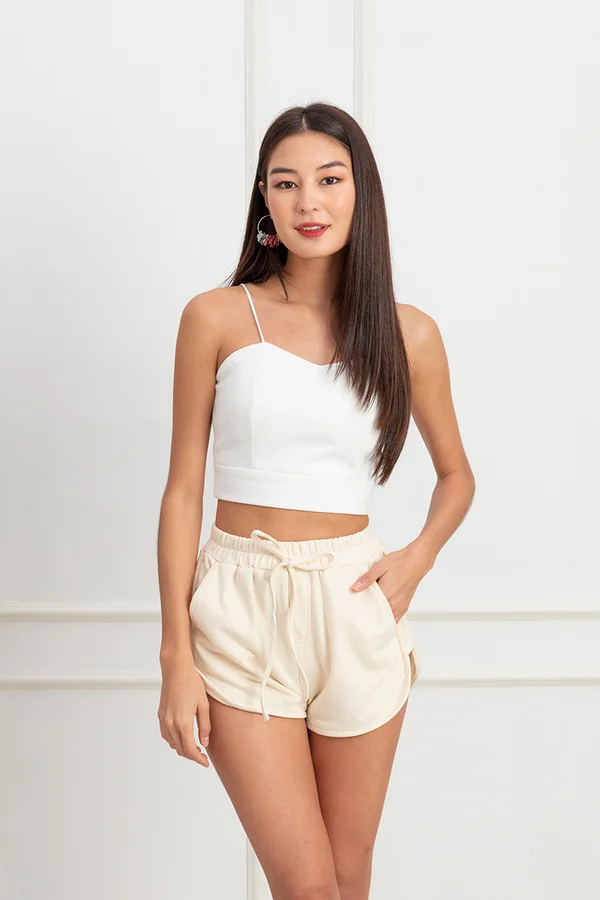 Laze for Days Jogger Shorts Cream