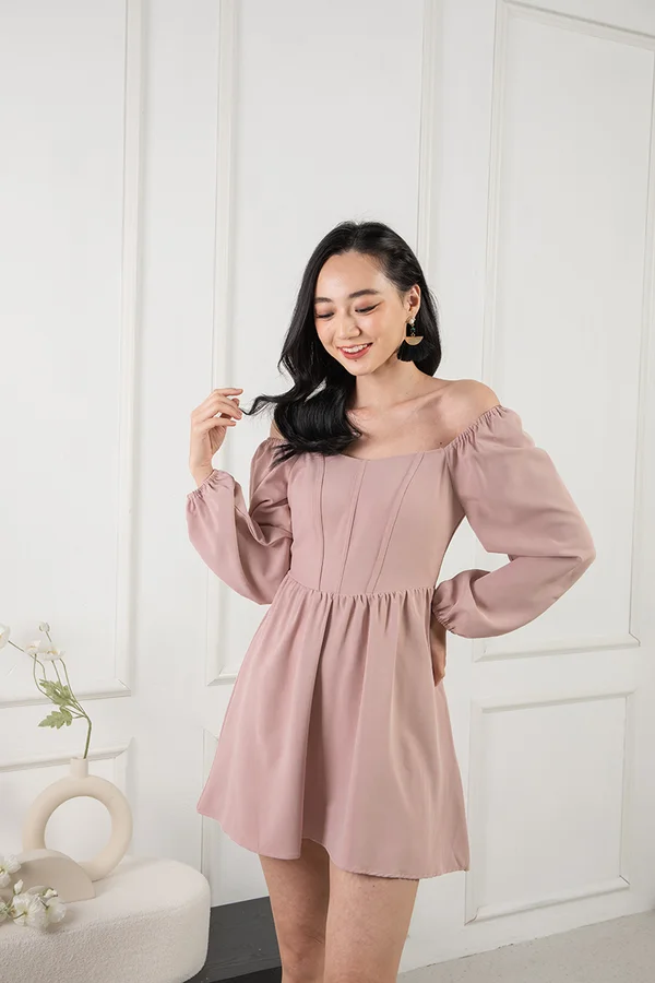 Southern Belles Ringing Blouson Dress Pink