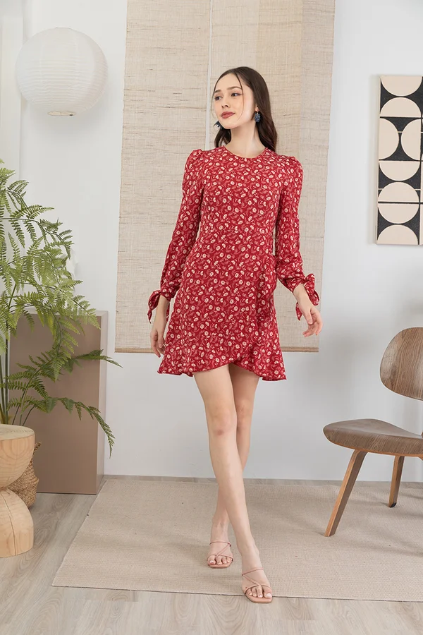 Foraging Flowers Glow Ruffles Dress
