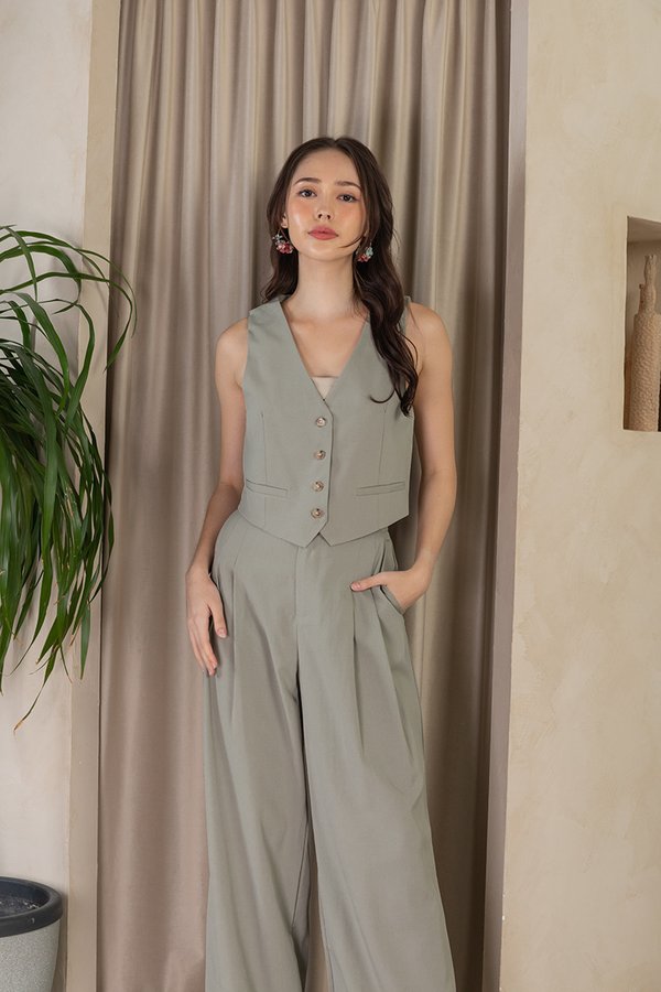Powers Vested in me Vest Sage Green
