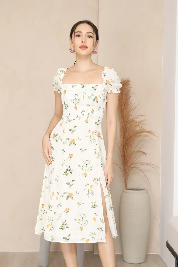 Marvellous Floral Medley Smock Midi Dress