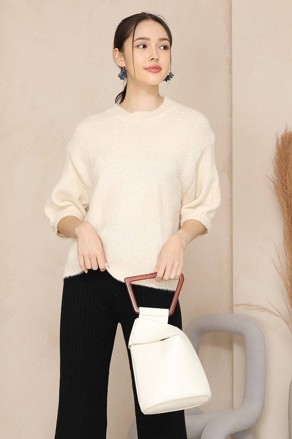 Cotton Candy-Coated Skies Knit Jumper Ecru